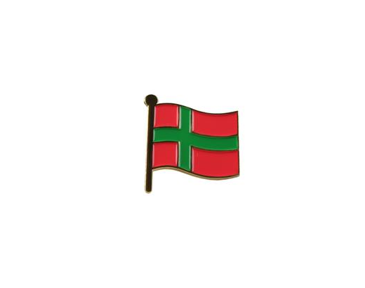 Pins metal Bornholmsk flag 25x20 mm.